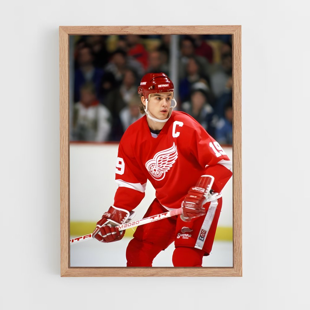 ap-steve yzerman-1 cadre Bois clair