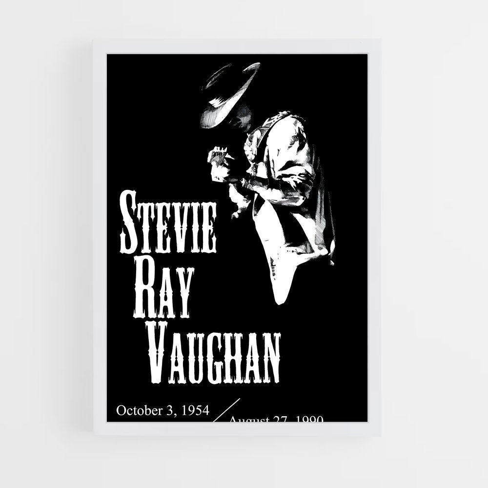 ap-stevie ray vaughan-10 cadre Blanc