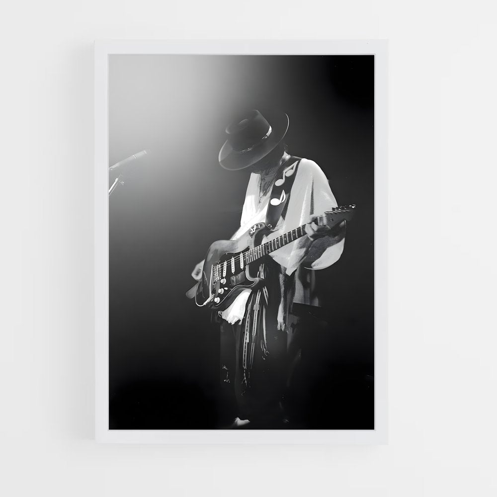 ap-stevie ray vaughan-7 cadre Blanc