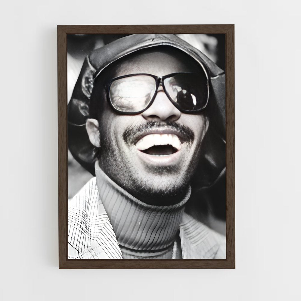 ap-stevie wonder-4 cadre Bois foncé