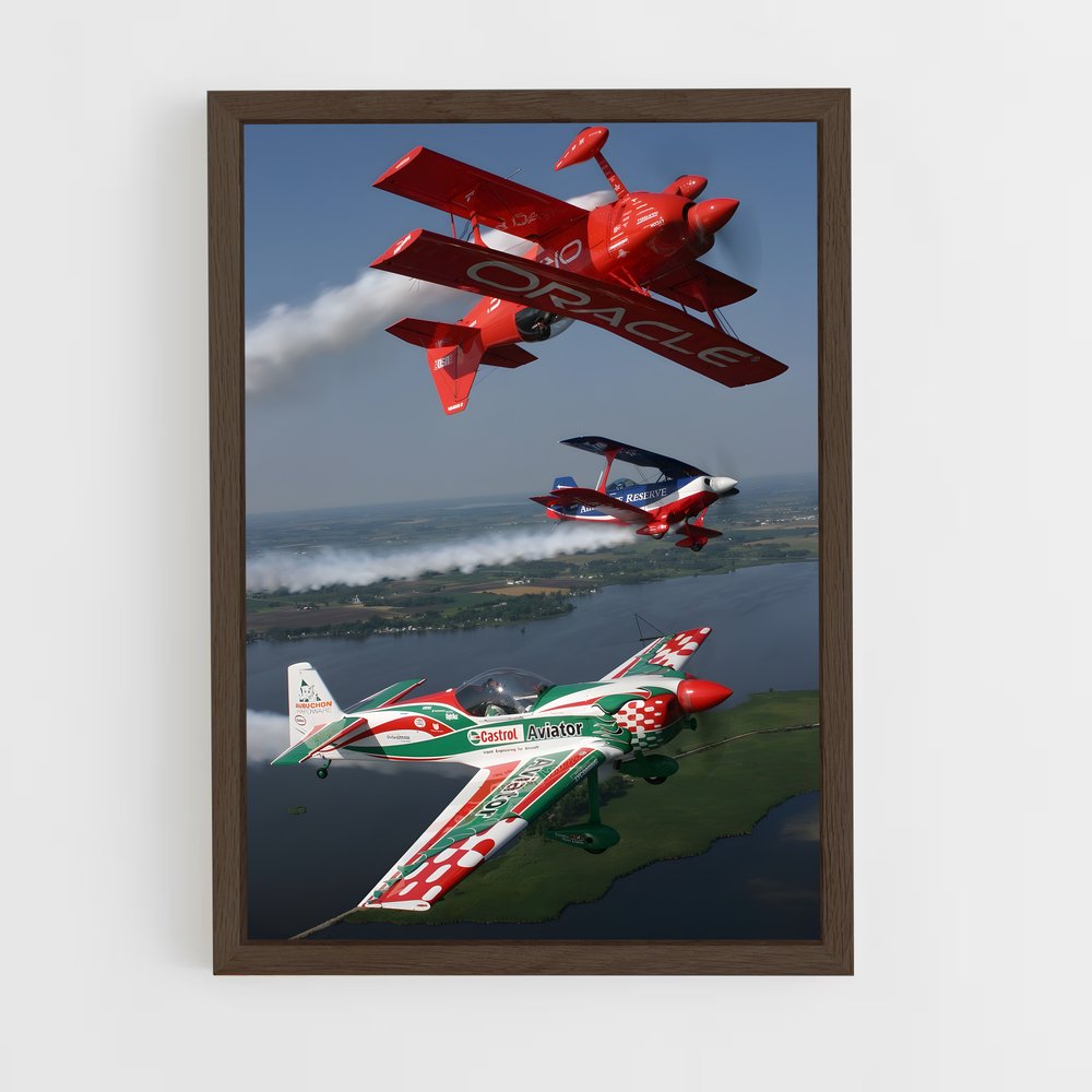 ap-stunt planes-1 cadre Bois foncé