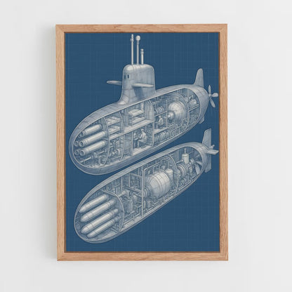 ap-submarines-6 cadre Bois clair