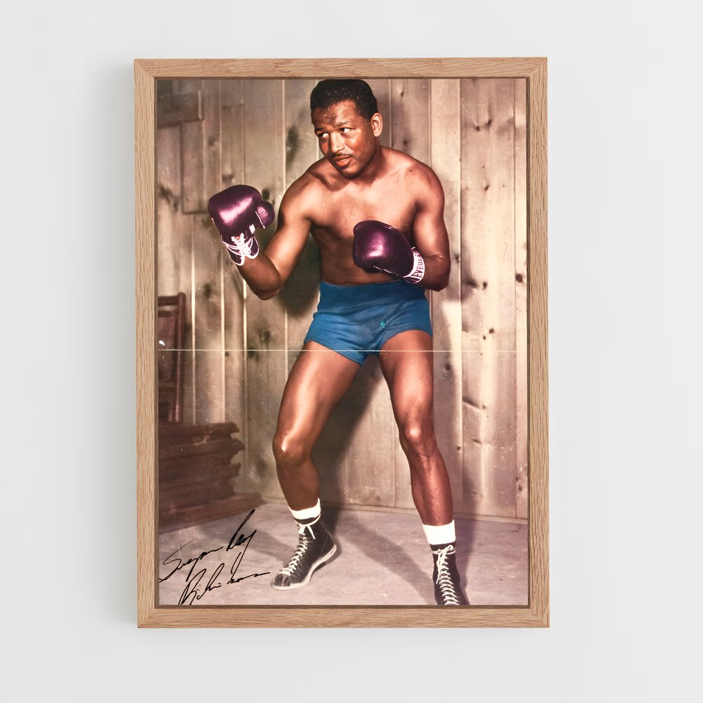 ap-sugar ray robinson-1 cadre Bois clair