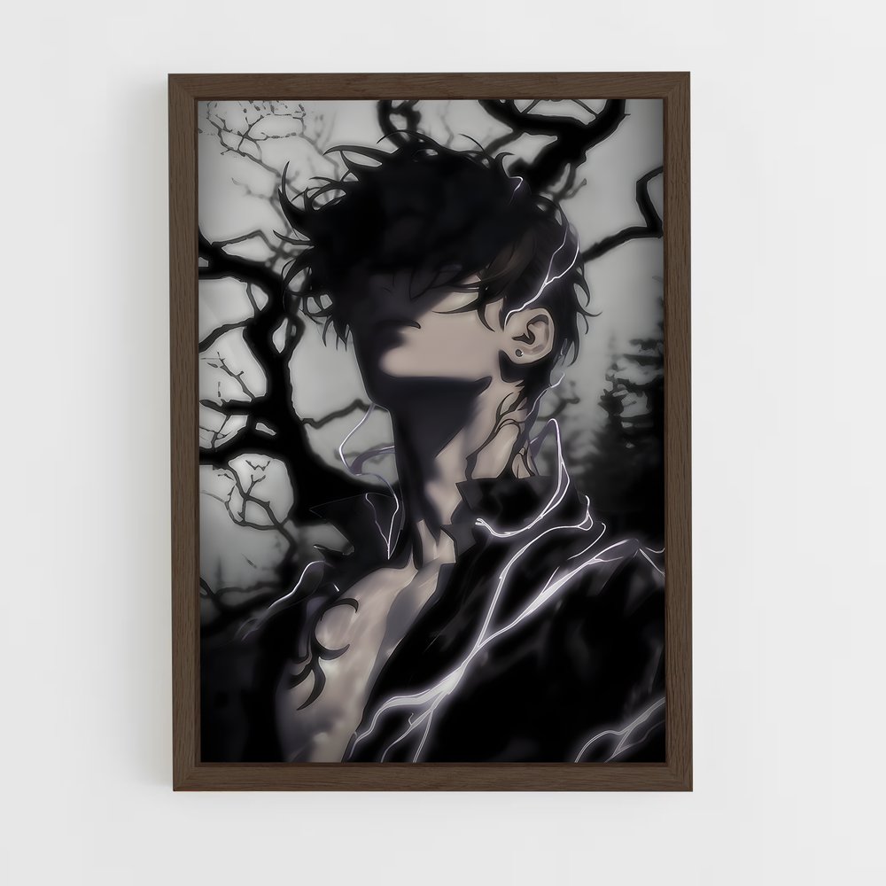 ap-sung jin woo-12 cadre Bois foncé