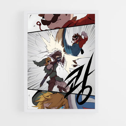 ap-super smash bros-1 cadre Blanc
