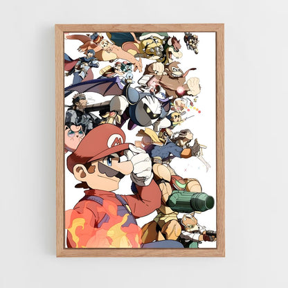 ap-super smash bros-2 cadre Bois clair