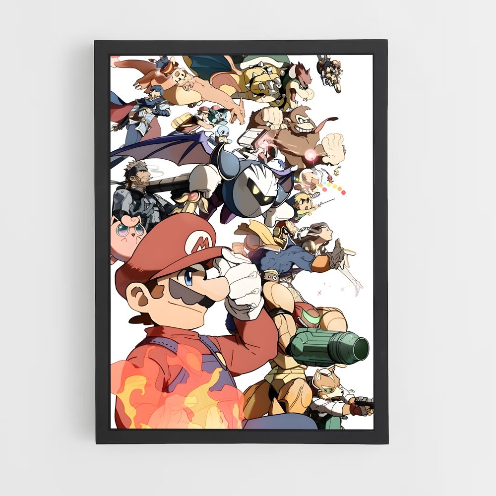 ap-super smash bros-2 cadre Noir