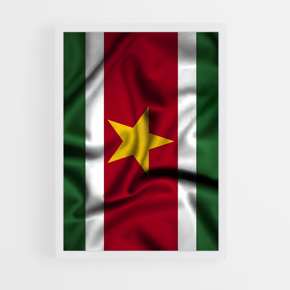 ap-suriname flag-1 cadre Blanc