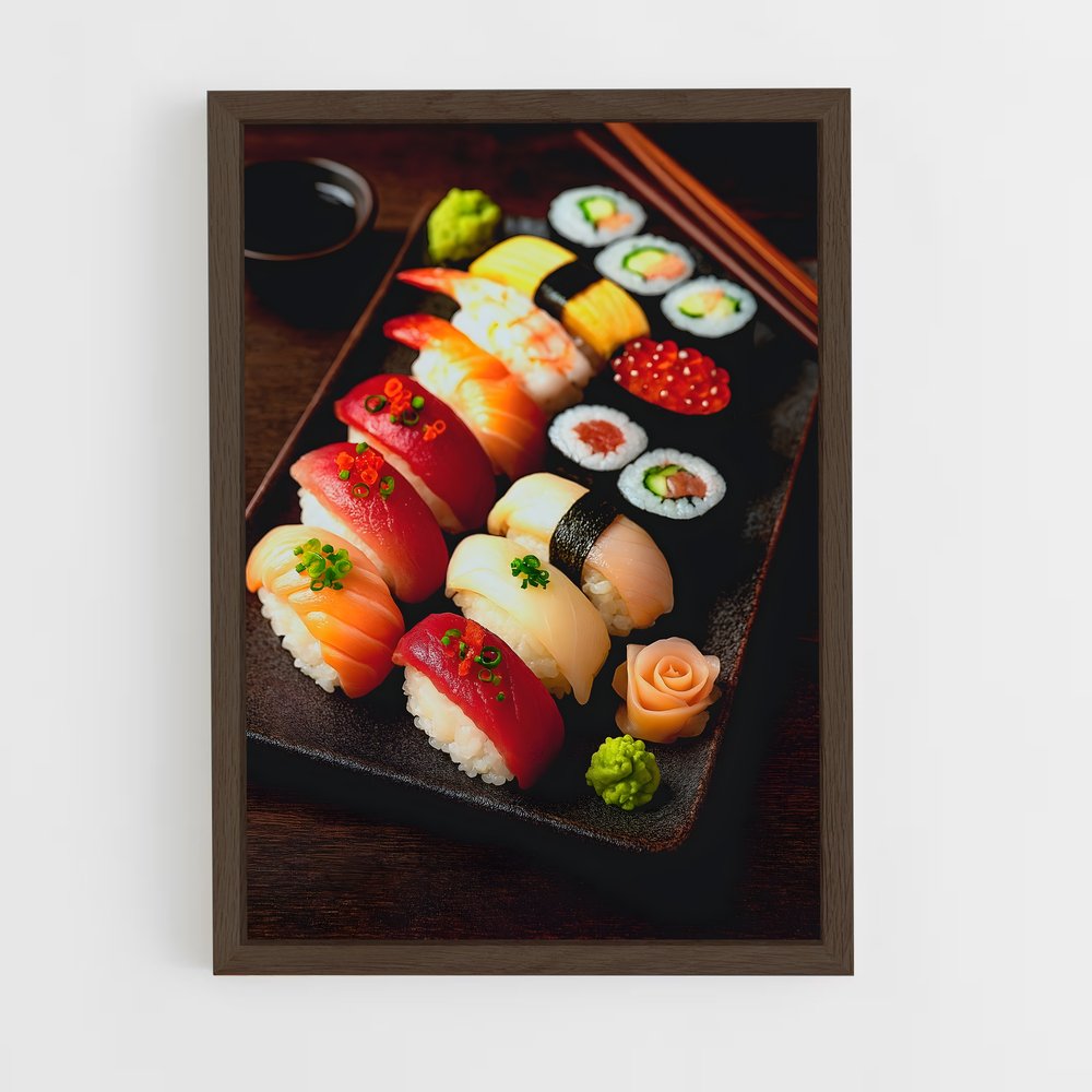 ap-sushi-9 cadre Bois foncé