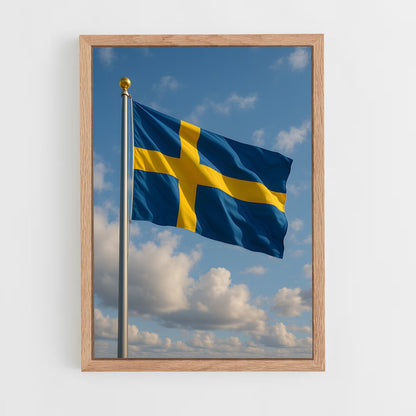 ap-sweden flag-1 cadre Bois clair
