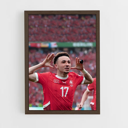 ap-switzerland national football team-7 cadre Bois foncé
