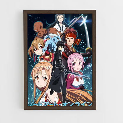 ap-sword art online-1 cadre Bois foncé
