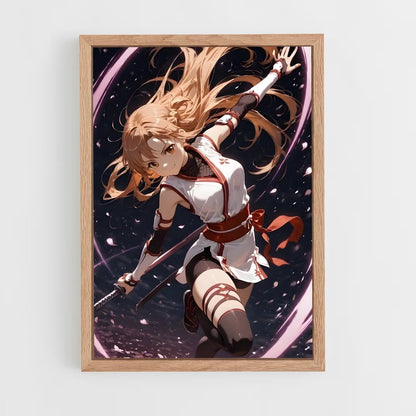 ap-sword art online-10 cadre Bois clair