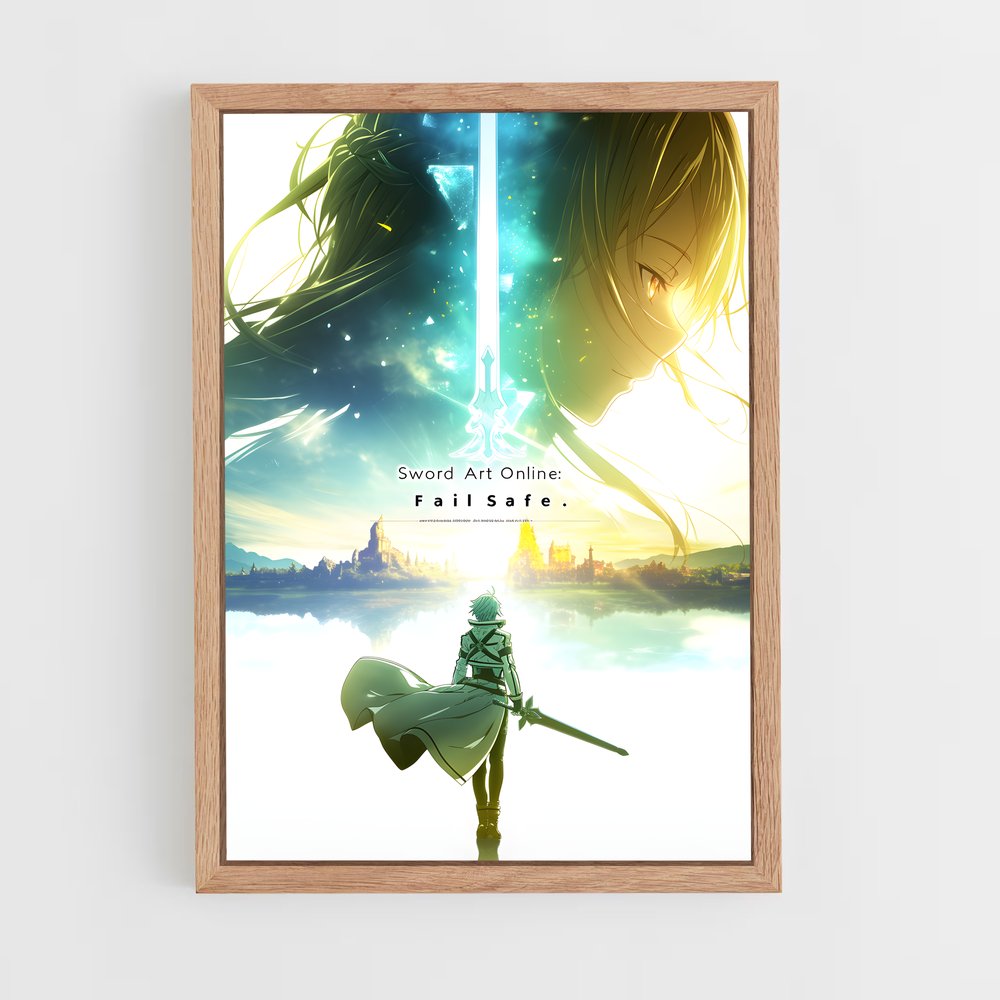 ap-sword art online-11 cadre Bois clair