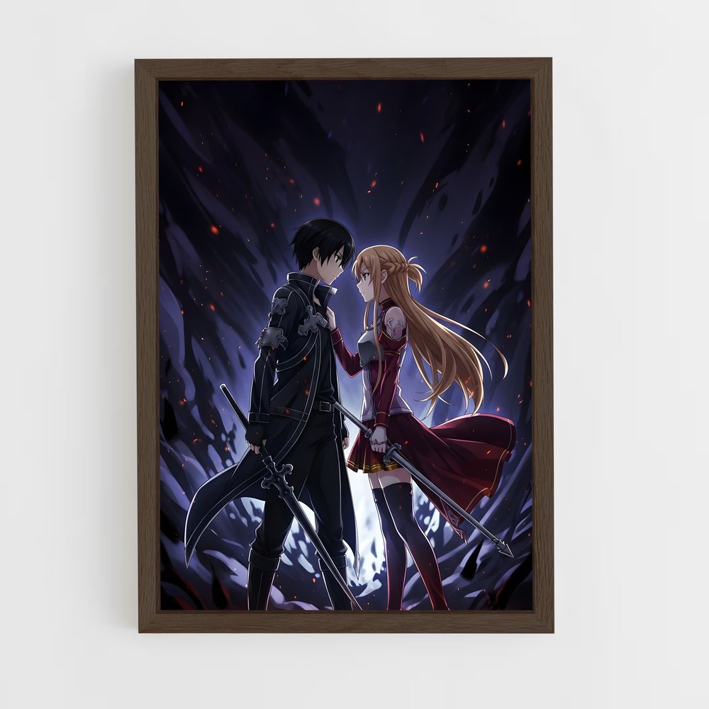 ap-sword art online-13 cadre Bois foncé
