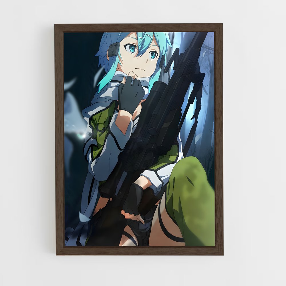 ap-sword art online-14 cadre Bois foncé