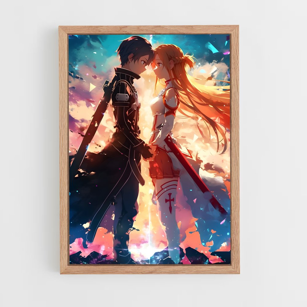 ap-sword art online-16 cadre Bois clair