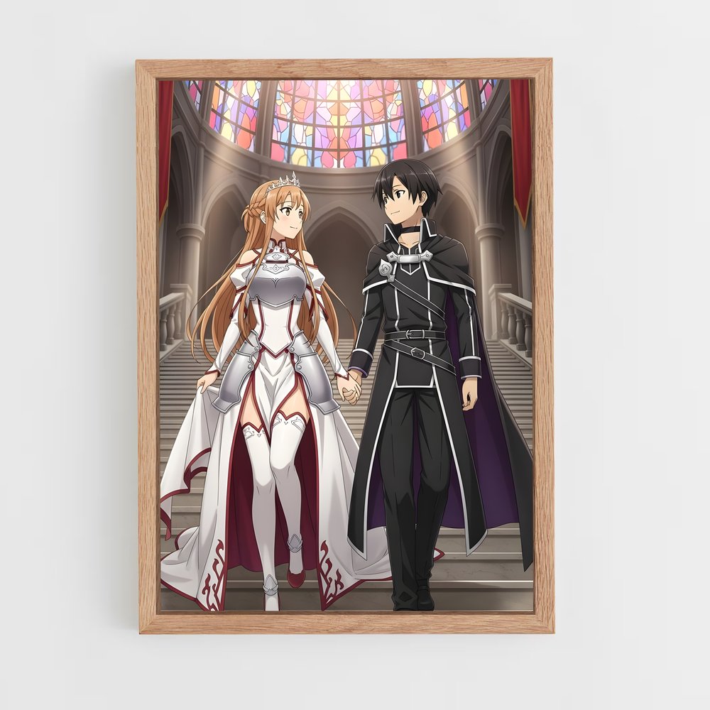 ap-sword art online-5 cadre Bois clair