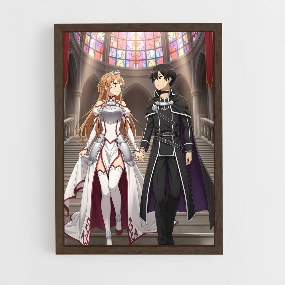 ap-sword art online-5 cadre Bois foncé