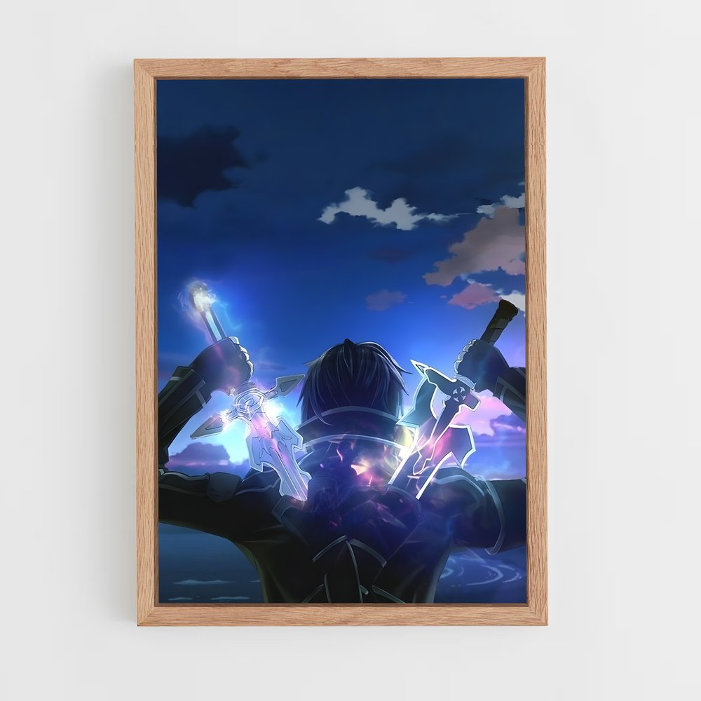 ap-sword art online-7 cadre Bois clair