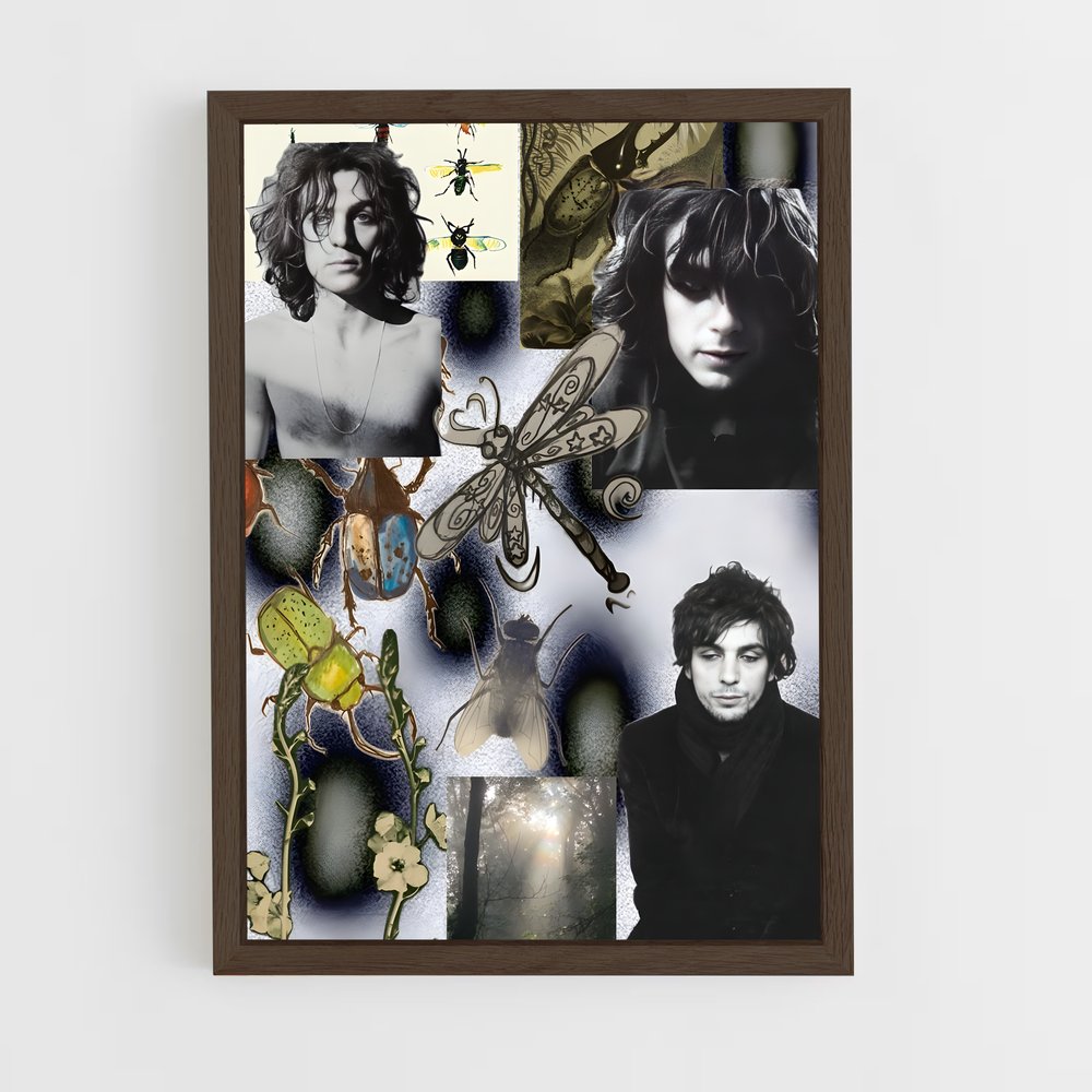 ap-syd barrett-6 cadre Bois foncé