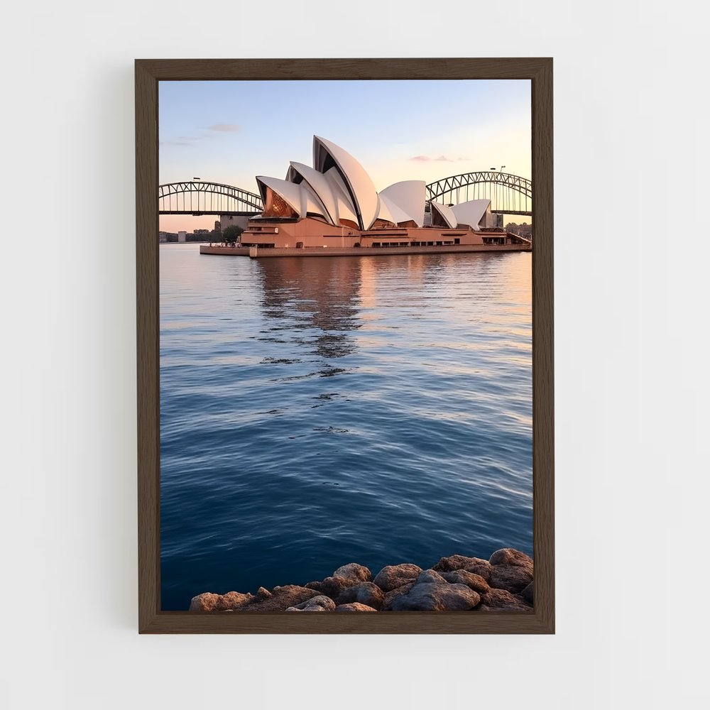 ap-sydney opera house-9 cadre Bois foncé