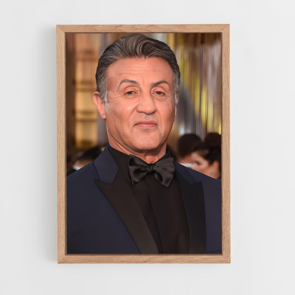 ap-sylvester stallone-6 cadre Bois clair