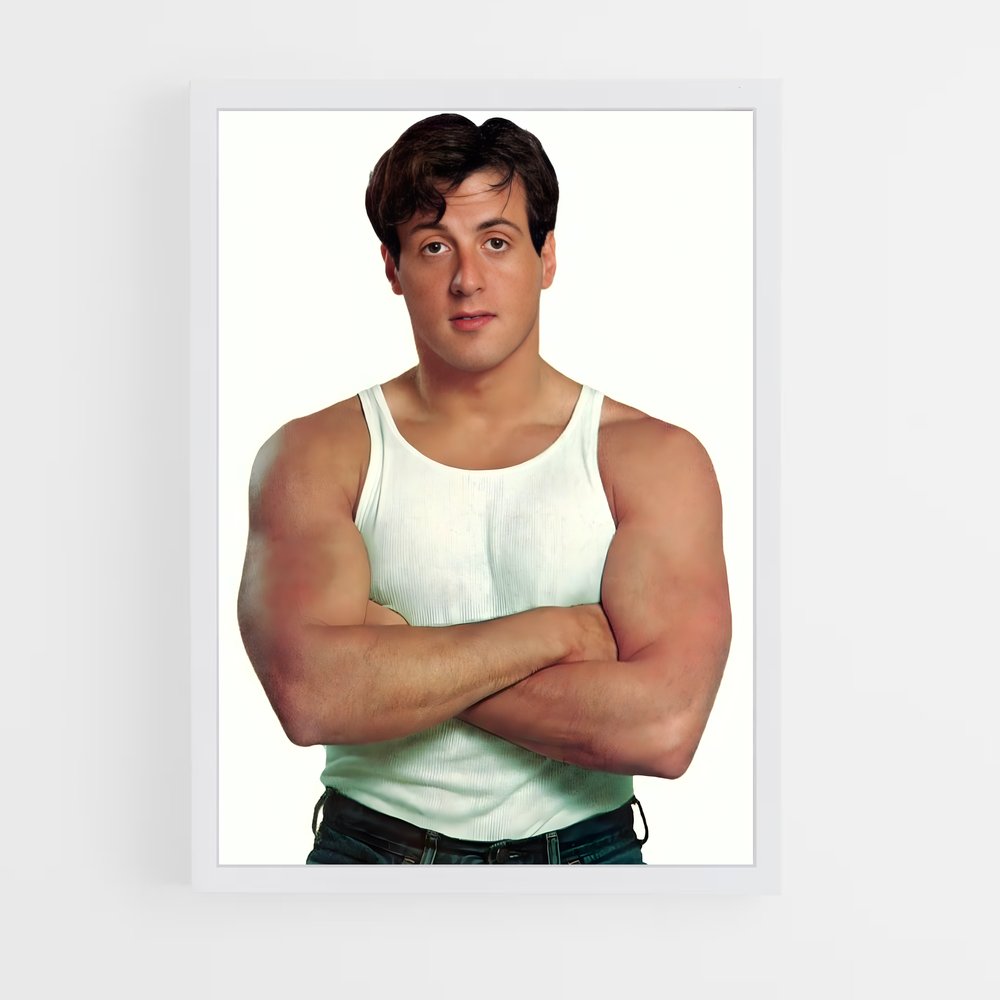 ap-sylvester stallone-7 cadre Blanc