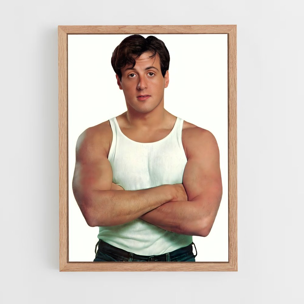 ap-sylvester stallone-7 cadre Bois clair