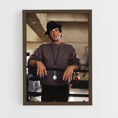 ap-sylvester stallone-9 cadre Bois foncé
