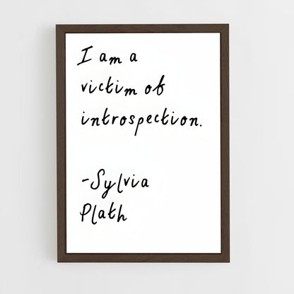ap-sylvia plath-1 cadre Bois foncé
