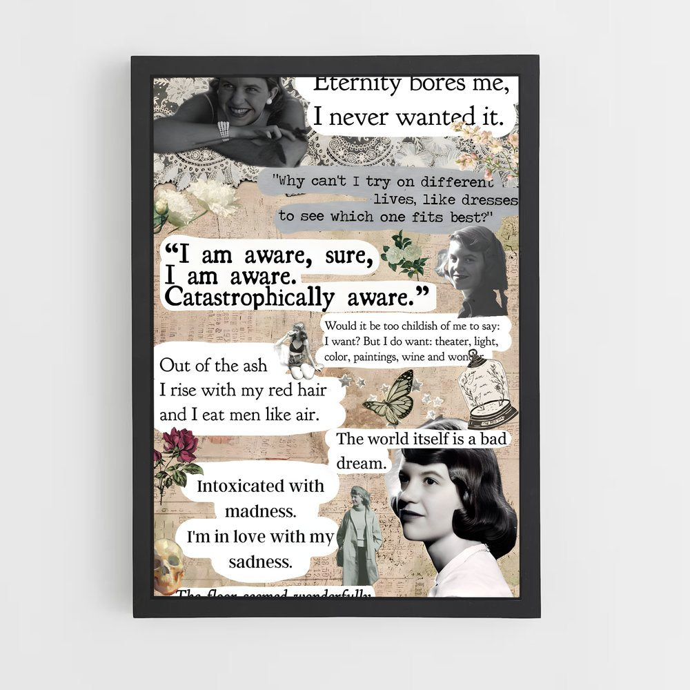 ap-sylvia plath-2 cadre Noir