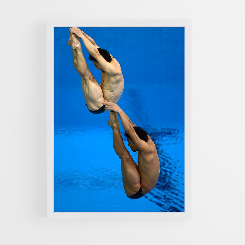 ap-synchronized diving-2 cadre Blanc