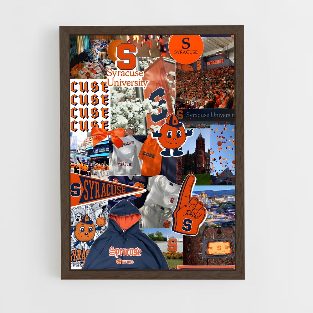 ap-syracuse orange-2 cadre Bois foncé