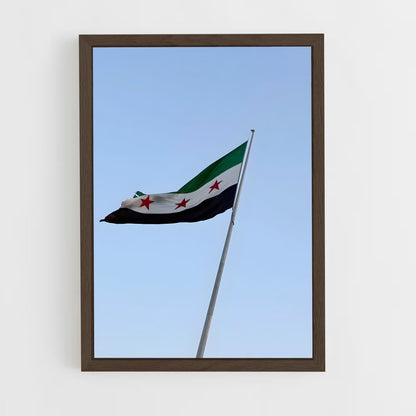 ap-syria flag-4 cadre Bois foncé