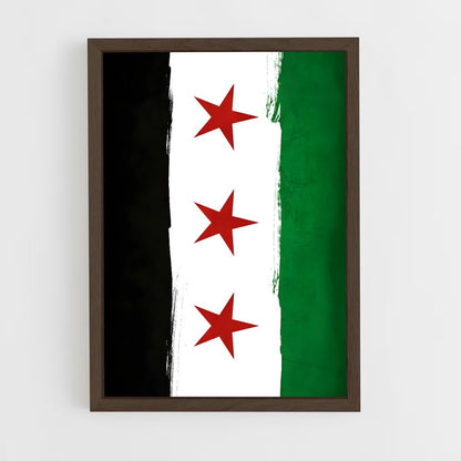ap-syria flag-6 cadre Bois foncé