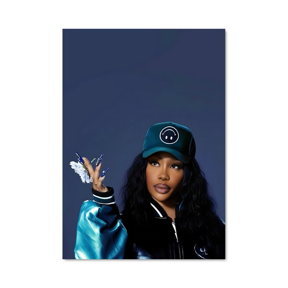 Poster Sza en Vert