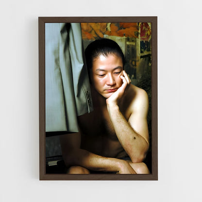 ap-tadanobu asano-4 cadre Bois foncé