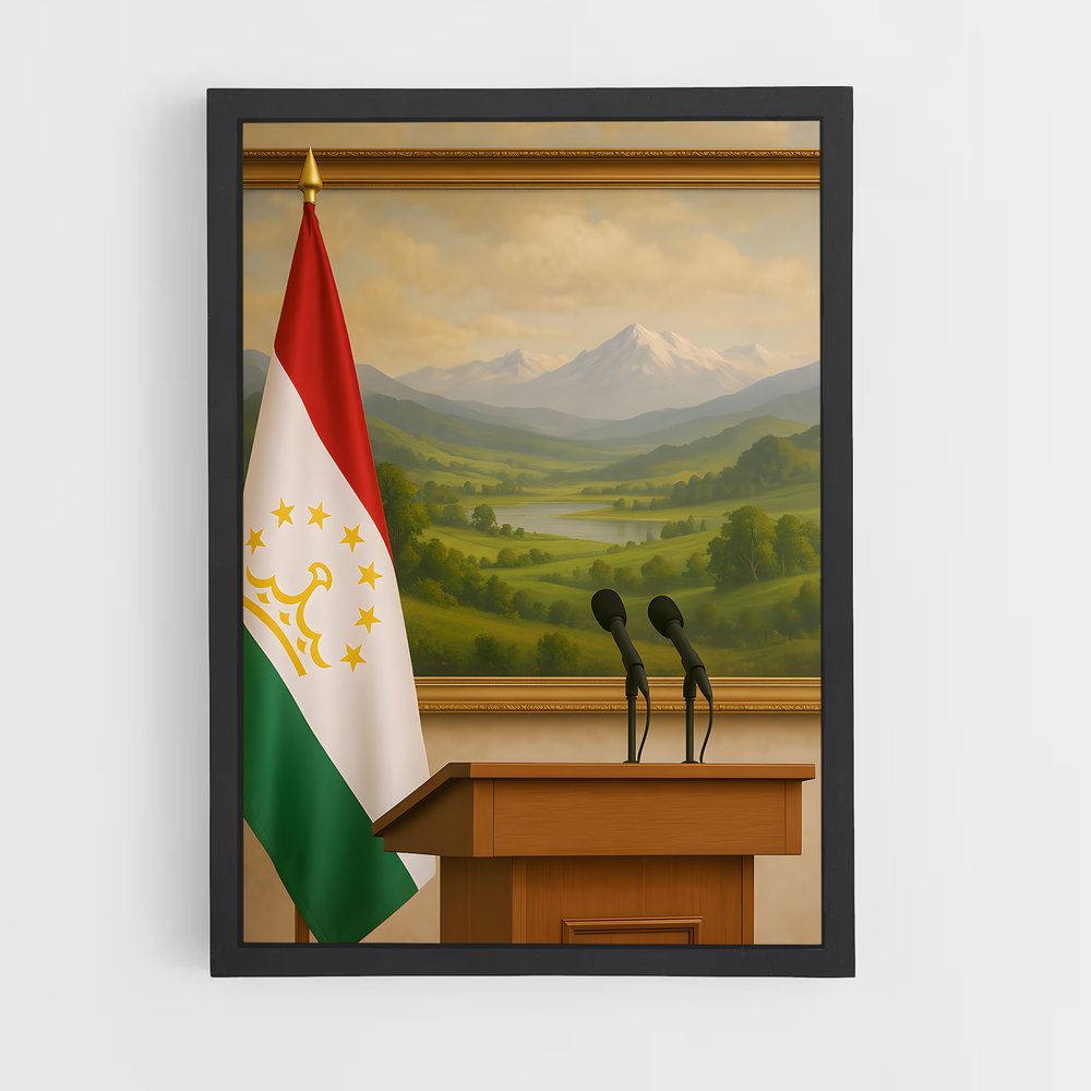 ap-tajikistan flag-1 cadre Noir