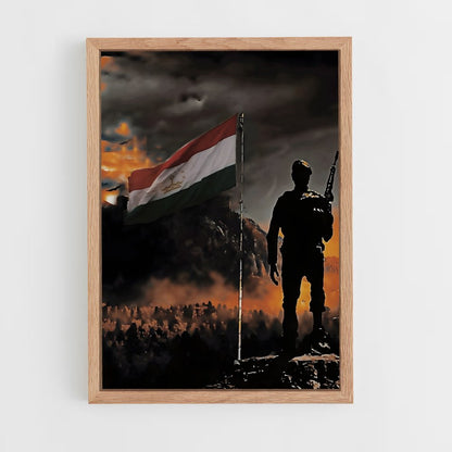 ap-tajikistan flag-2 cadre Bois clair