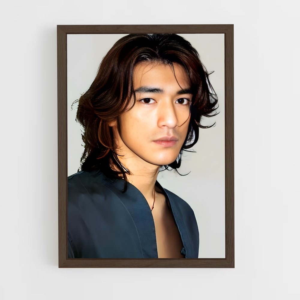 ap-takeshi kaneshiro-4 cadre Bois foncé