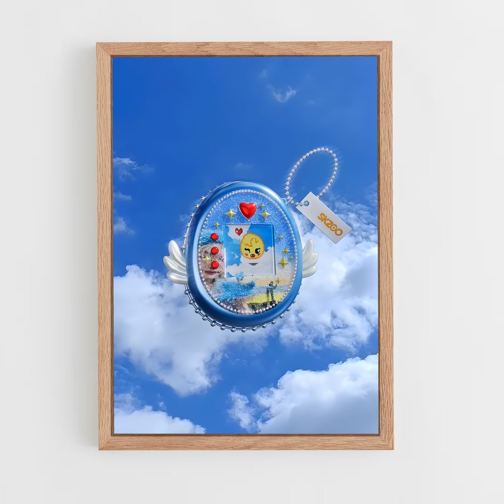 ap-tamagotchi-3 cadre Bois clair