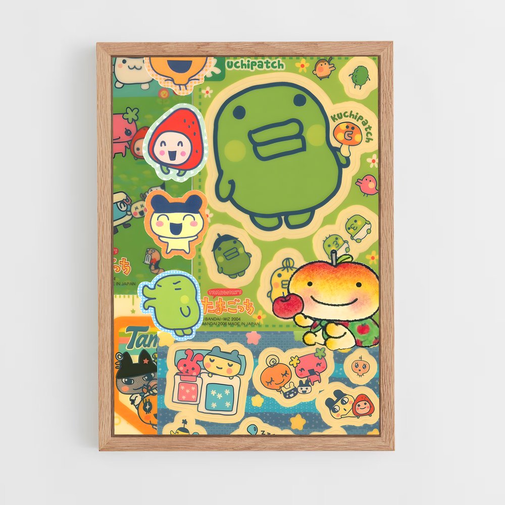 ap-tamagotchi-4 cadre Bois clair