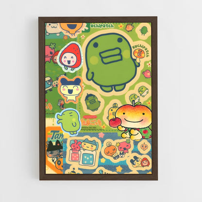 ap-tamagotchi-4 cadre Bois foncé