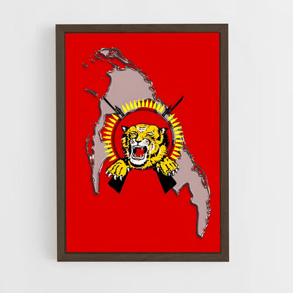 ap-tamil nadu flag-1 cadre Bois foncé