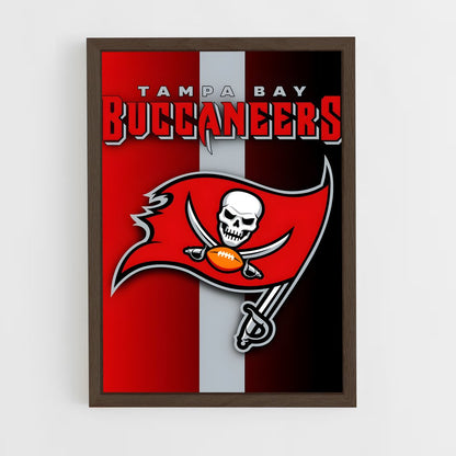ap-tampa bay buccaneers-1 cadre Bois foncé