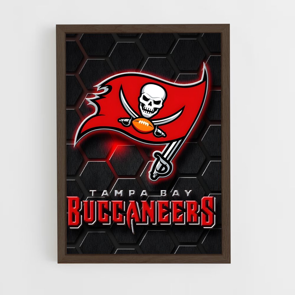ap-tampa bay buccaneers-3 cadre Bois foncé
