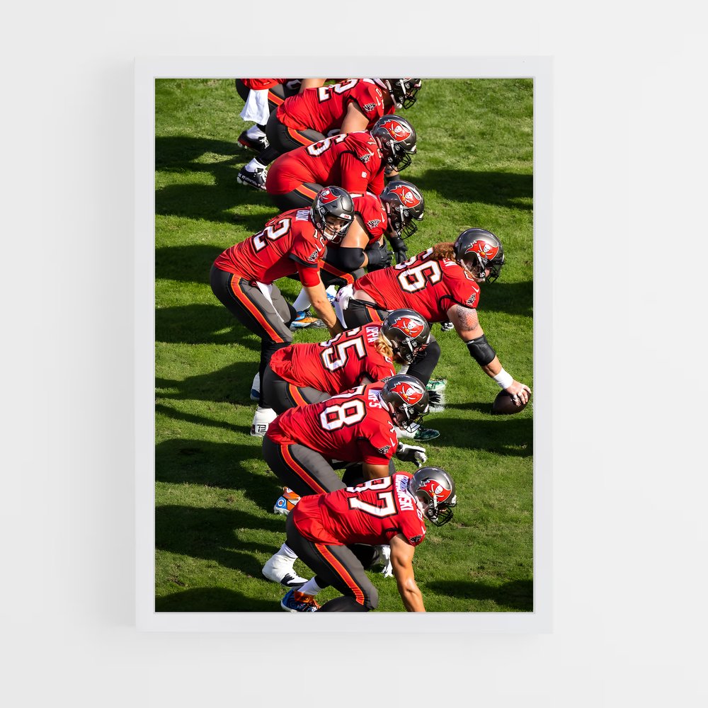ap-tampa bay buccaneers-5 cadre Blanc