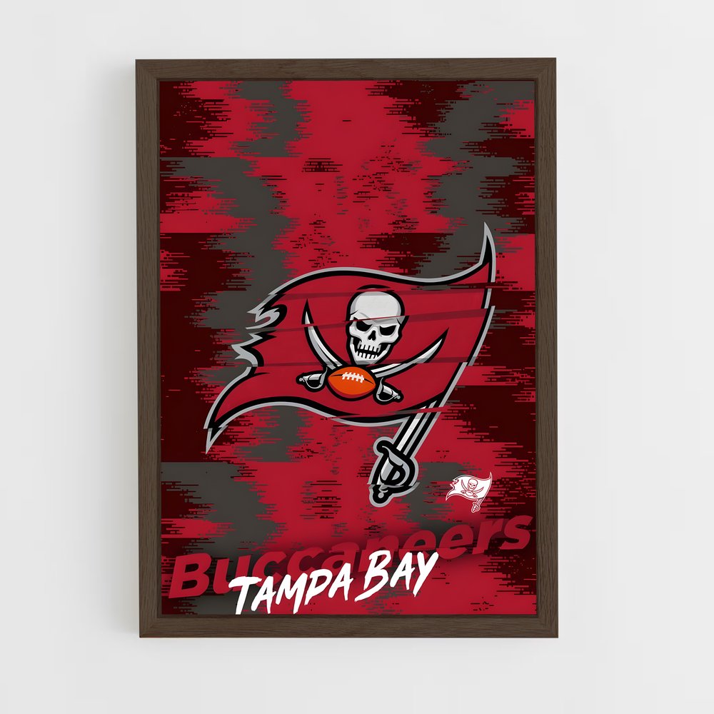 ap-tampa bay buccaneers-6 cadre Bois foncé