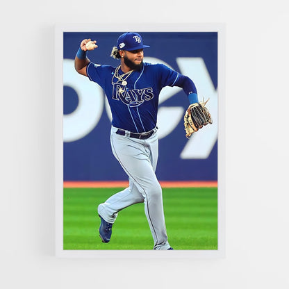 ap-tampa bay rays-5 cadre Blanc